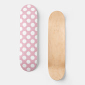 Pinkfarbene Polka-Punkte, Polka-Punktmuster, Punkt Skateboard (Vorderseite)