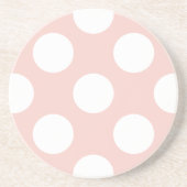 Pinkfarbene Polka-Punkte, Polka-Punktmuster, Punkt Untersetzer (Vorne)