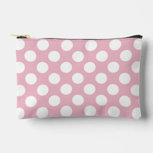 Pinkfarbene Polka-Punkte, Polka-Punktmuster, Punkt Zubehörtasche