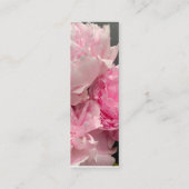 Pinkfarbene Ponys mit Lesezeichen für Textraum Mini Visitenkarte (Rückseite)