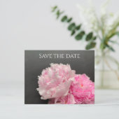 Pinkfarbene Ponys mit Textfläche Save The Date (Stehend Vorderseite)
