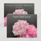 Pinkfarbene Ponys mit Textfläche Save The Date (Vorne/Hinten)