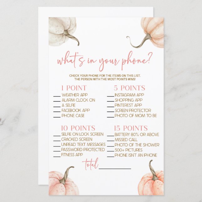 Pinkfarbene Pumpkins fallen in Ihr Handy Baby Dusc (Vorne/Hinten)