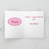 Pinkfarbene rosa Camouflage-Tarnungs-alles- Gute Karte (Innenseite)