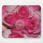 Pinkfarbene Rosen-Mausunterlage Mousepad (Vorne)