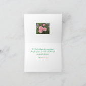 Pinkfarbene Rosengedanken Sie Faltschachtel Dankeskarte (Innenseite)