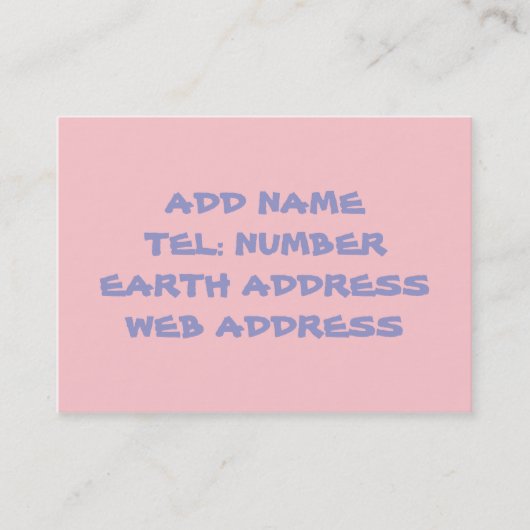 Pinkfarbene, solide Visitenkarte (Vorderseite)