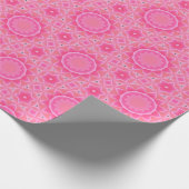 Pinkfarbene Sonne und Sterne Mädchen-Mosaikmuster Geschenkpapier (Ecke)