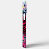 Pinkfarbene Splash-Erhöhung, die wie ein Steinkrat Case-Mate iPhone Hülle (Rückseite / Rechts)