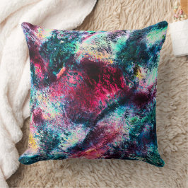 Pinkfarbene Splash-Erhöhung, die wie ein Steinkrat Kissen