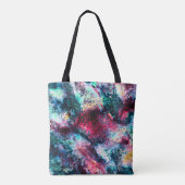 Pinkfarbene Splash-Erhöhung, die wie ein Steinkrat Tasche (Rückseite)