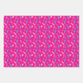 💟 Pinkfarbene Tennismotive auf Packpapier Geschenkpapier Set (Vorderseite 3)