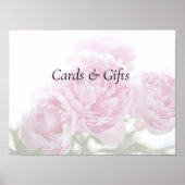 Pinkfarbene Tornys verblassen Karten und Geschenkz Poster (Vorne)