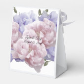 Pinkfarbene und Lila "Peonies"-Schachtel Geschenkschachtel (Rückseite)