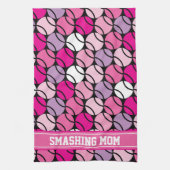 🎾 Pinkfarbene und lila Tennisbälle mit anfänglich Geschirrtuch (Vertikal)