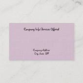 Pinkfarbene und schwarze Polka Dot Business Card Visitenkarte (Rückseite)