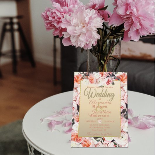 Pinkfarbene Zangenbäume und Eukalyptus-Blätter Bou Einladung