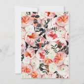 Pinkfarbene Zangenbäume und Eukalyptus-Blätter Bou Einladung (Rückseite)