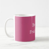 Pinkfarbene Zitrusfrucht Be Fruity Kaffeetasse (Links)