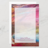 Pinkfarbener Ausdruck Briefpapier (Vorne/Hinten)