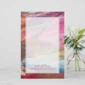 Pinkfarbener Ausdruck Briefpapier (Stehend Vorderseite)