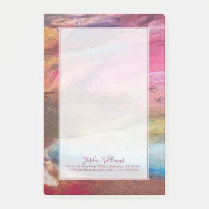 Pinkfarbener Ausdruck Post-it Klebezettel