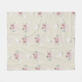 Pinkfarbener Camper Erdiges Muster Fleecedecke (Vorderseite (Horizontal))