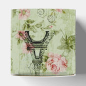 Pinkfarbener Eiffelturm mit zauberhaftem Frühling Geschenkschachtel (Oben)