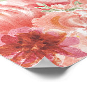 Pinkfarbener Fall des Begrüßungszeichens der Liebe Poster (Ecke)