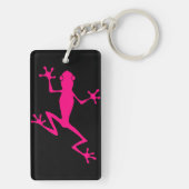 Pinkfarbener Frosch Schlüsselanhänger (Rückseite)