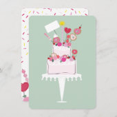 Pinkfarbener Geburtstagskuchen (Vorne/Hinten)