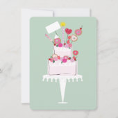 Pinkfarbener Geburtstagskuchen (Vorderseite)