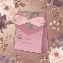 pinkfarbener Glitzer & Grüne Hochzeit Geschenkschachtel