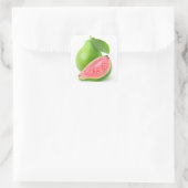 Pinkfarbener Guava Quadratischer Aufkleber (Tasche)