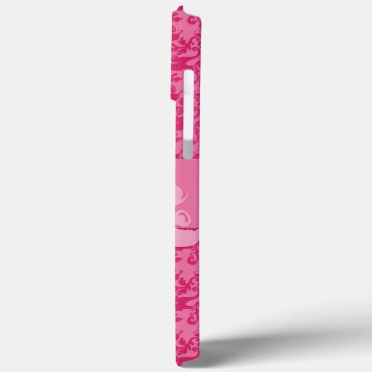 Pinkfarbener kurzer Name Pad-Gehäuse Case-Mate iPhone Hülle (Rückseite / Links)