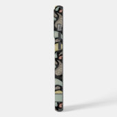 Pinkfarbener Paisley, individuell einstellbar iPhone Hülle (Linke Seite)