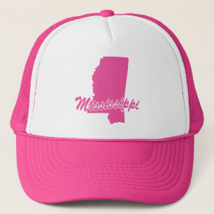 Pinkfarbener Staat Mississippi Truckerkappe