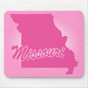 Pinkfarbener Staat Missouri Mousepad