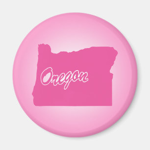 Pinkfarbener Staat Oregon Magnet