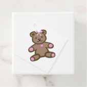 Pinkfarbener Teddybär Geschenkanhänger (Beispiel)