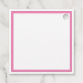 Pinkfarbener Teddybär Geschenkanhänger (Rückseite)