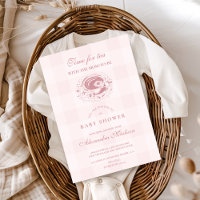 Pinkfarbener Tee mit Mama als Babydusche