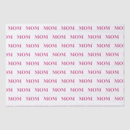 Pinkfarbenes Blatt Papier mit MAMA-Schriftzeichen (Vorderseite)