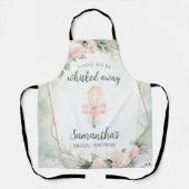 Pinkfarbenes Blumengeschenk zum Brautparty Schürze (Vorderseite)