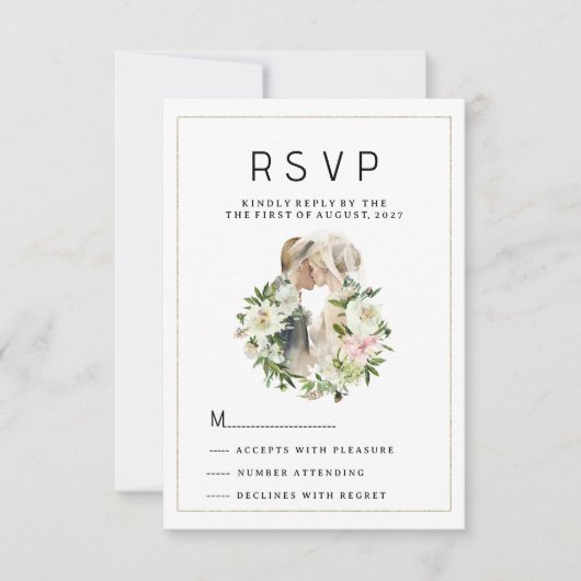 Pinkfarbenes Blumenpaar Foto UAWG Einladung (Vorderseite)