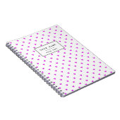 Pinkfarbenes Glitzer-Herz-Muster Notizblock (Rechte Seite)