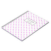 Pinkfarbenes Glitzer-Herz-Muster Notizblock (Linke Seite)