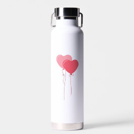 Pinkfarbenes Minimalistisches Valentin mit eigener Trinkflasche