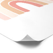 Pinkfarbenes neutrales Regenbogen-Kinderzimmer-Dek Poster (Ecke)