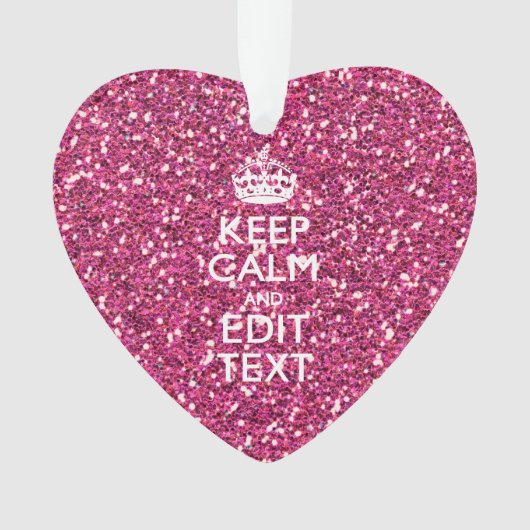 Pinkfarbenes Rosa behalten Ruhe, Ihren Text zu Ornament (Vorderseite)